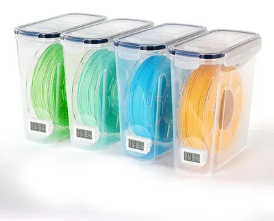 Filament-Aufbewahrungsbox-Set, 4×4 L, luftdicht, mit 4 Thermohygrometern