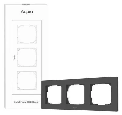 Produktbild von Schalterrahmen H2 EU Grau 3-fach für 55mm Unterputz