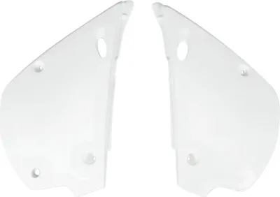 Imagen del producto de Cubiertas laterales para moto UFO PLAST, juego de 2 piezas, para Kawasaki KX 80 ccm, modelo de 1991 a 1997, color: blanco, número de referencia OEM
