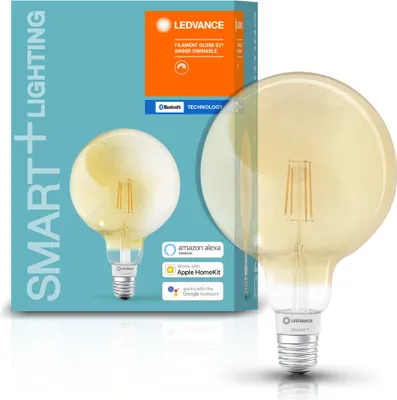 Produktbild von Ledvance LED Filament Smart+ G120 Globe 6W = 52W E27 Gold gelüstert 680lm extra warmweiß 2400K Dimmbar App Google Alexa Bluetooth