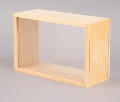 Produktbild von Rico Design Objektkasten mit 2 Acrylscheiben Holz natur 20x13x8cm