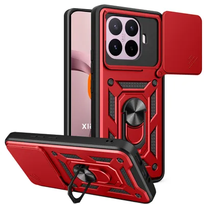 Produktbild von Outdoor Panzer Hülle Xiaomi 17T Handyhülle Kameraschutz Ringhalter Rot
