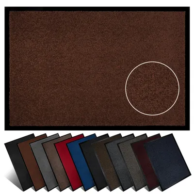 Produktbild von Furni24 Schmutzfangmatte Fußmatte 60 x 90 cm Braun – Rutschfeste & Waschbare Türmatte für Innen & Außen