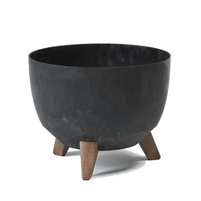 Obrázek produktu pro LAMELA spolka z organiczona odpowiedzi. Mísa ROMA ECO recycled černý beton Ø 24 cm