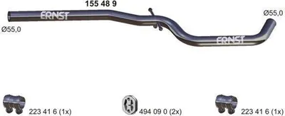 Produktbild von ERNST Abgasrohr Auspuffrohr für VW GOLF VI (5K1) 155489