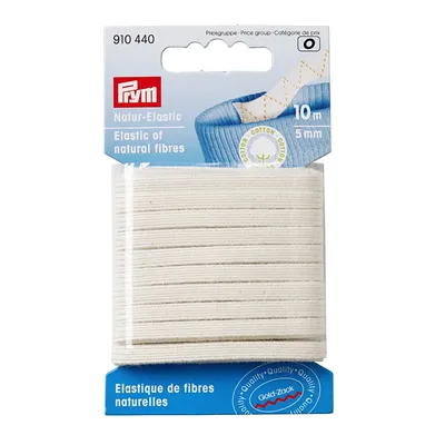 Produktbild von Prym Natur-Elastic 5mm rohweiß 10m Gummiband  