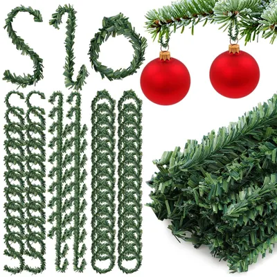 Weihnachtsbaumhaken, 100 Stück, 10 cm, grün, für Christbaumschmuck