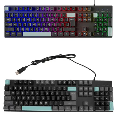 Immagine prodotto di Tastiera da gioco cablata, meccanica, con retroilluminazione e tasti con caratteri grandi