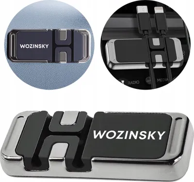 Produktbild von Wozinsky 5907769307508, MagSafe-Adapter, Schwarz, Zink Stahl, Kieselgel, 60 mm, 25 mm, 7,6 mm