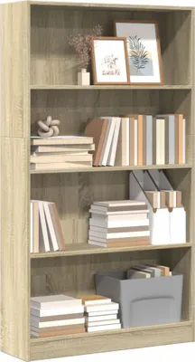 Immagine prodotto di Maison Exclusive - Libreria in rovere Sonoma 80x24x143 cm Materiale ligneo