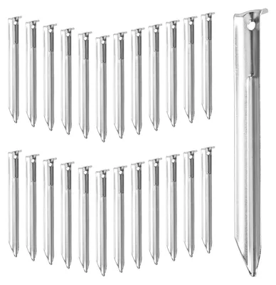 Immagine prodotto di Picchetti per tenda - Acciaio - Set da 25 - 18 cm - Argento
