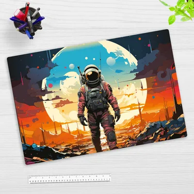 Produktbild von Schreibtischunterlage für Kinder und Erwachsene - Science Fiction Astronaut - 60 x 40 cm - aus Premium Vinyl - Germany