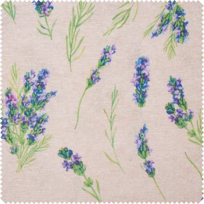 Produktbild von Motiv-Stoff Leinenoptik "Lavendel", 140 cm breit, Meterware