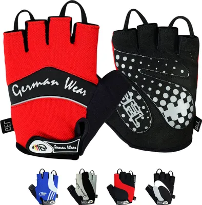 Produktbild von Fahrrad Radleder Handschuhe Fahrradhandschuhe , Größe:52/L, Design-2:ME-7005 Rot