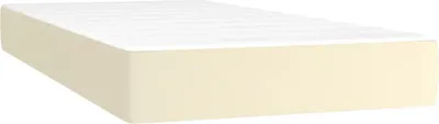Produktbild von vidaXL Taschenfederkernmatratze Mittel Creme 80x200x20 cm Kunstleder