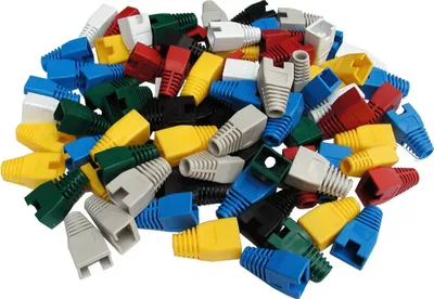 Image de Protection DATACOM pour fiche RJ45 avec découpe bleue