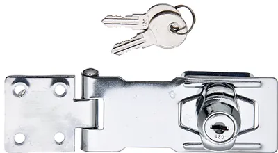 Produktbild von Alberts Sicherheits-Überfalle | abschließbar | chromatiert | Länge Überfalle 100 mm | Breite 41,5 mm | 2er Set