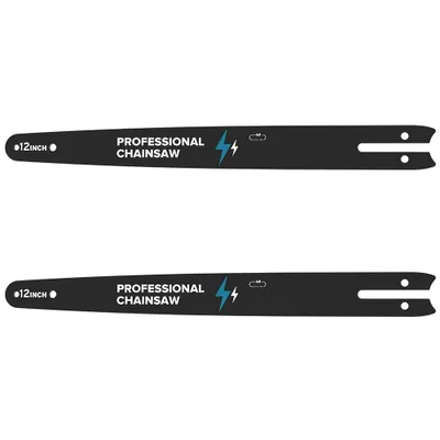Image de 2 guide-chaîne pour tronçonneuse, 30,48 cm, pas de 1/4, pour mini-tronçonneuses électriques à batterie de 12 pouces