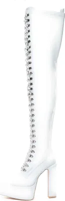 Produktbild von Giaro Stiefel in Übergrößen Weiß  SECRETZ WHITE SHINY  große Damenschuhe