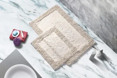 Produktbild von Mijolnir, Baumwollekt 000043, Badematten-Set (2 Stück), Creme, 100% BAUMWOLLE, 50 x 60 cm
