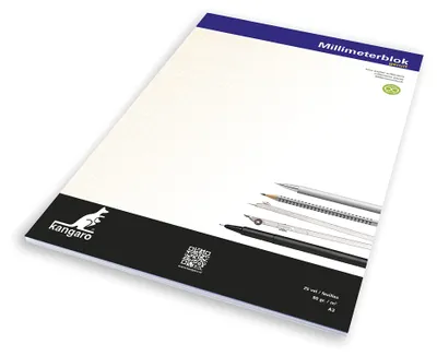 Image de kangaro K-5595 kangaro Millimeterpapier-Block, DIN A3, 80 g/qm, 25 Blatt
