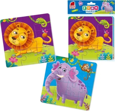 Zdjęcie produktu dla Piankowe Puzzle 2W1 Zwierzęta Zoo Dla Najmłodszych Układanka Roter Kafer