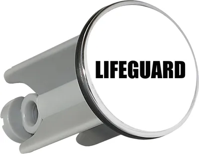 Produktbild von Huuraa Waschbeckenstöpsel Lifeguard Schriftzug 4cm höhenverstellbar Abflussstopfen Geschenkidee