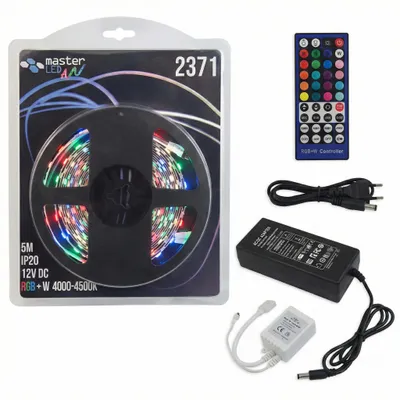 Obrázek produktu pro MasterLED LED RGB, neutrálně bílá pásková sada 5 m, 12 V DC, SMD 5050, 60 LED m, 14,4 Wm, IP20