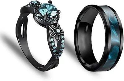 Produktbild von Ehering Paar Ring Set für Him Her Edelstahl Zirconia