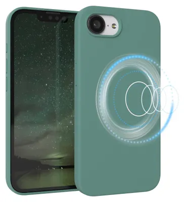 Produktbild von EAZY CASE Silikon MagSafe Handyhülle kompatibel mit Apple iPhone 17e Hülle mit Kameraschutz, Silikonhülle, SchutzhülleGrün