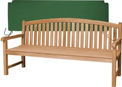 Produktbild von Teako Design Teakholz Gartenbank Bari Massiv Wetterfest 180cm Grün