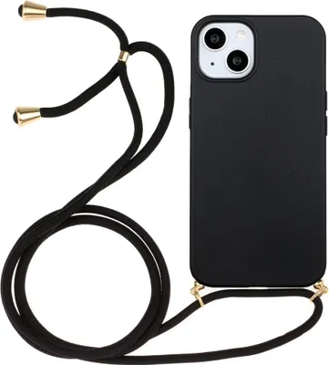 Produktbild von iPhone 14 Plus Hülle - Coverup TPU Back Cover mit Handykette - Biologisch Abbaubar - Schwarz