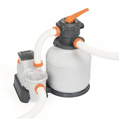 Obrázok produktu pre Bestway 58497, Pieskový filter, Čierna, Oranžová, Biela, Nadzemný bazén, 5700 L, 1100 L, 42300 L