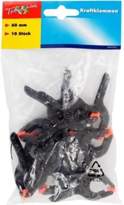 Produktbild von TrendLine Kraftklemmen 6 cm 10-teilig