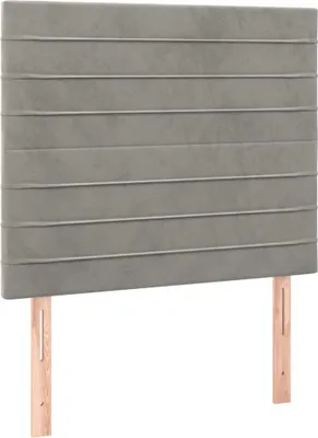Obrázok produktu pre vidaXL Čelo postele svetlo sivé 100 x 5 x 118/128 cm zamat