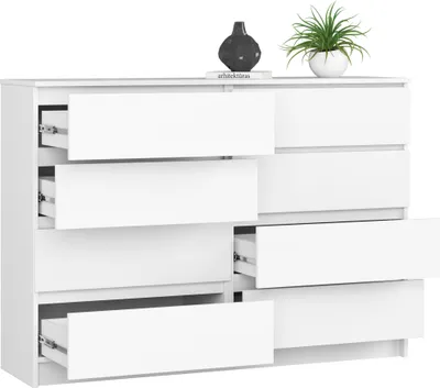 Immagine prodotto di Akord Credenza 8 Cassetti Bianca 138X40X99 Cm