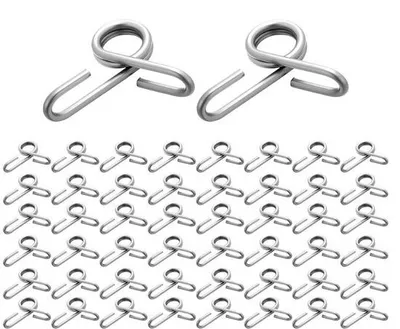 Productafbeelding van Omheiningklemmen - Hekclips - Veilige Omheiningen - Roestvrij Staal - 50 Stuks - Zilver