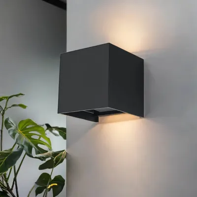 Produktbild von LED Wandleuchte Up Down IP54 Schwarz Aluminium Modern Badezimmerleuchte