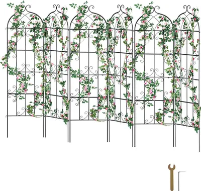 Produktbild von 6er Set Rankhilfe Rankgitter Kletterhilfe Pflanzengitter Spalier 51x180cm