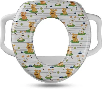 Obrázek produktu pro Dětská sedátka na toaletu – pomůcky pro nácvik používání toalety – sedátka – batolata – měkké polstrování – pro běžné toalety