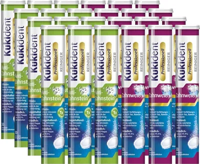Produktbild von Kukident Professionell Anti-Zahnstein 12x30 & Zahnweiß-Tabs 12x30