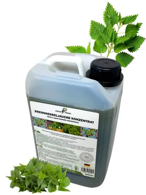 Produktbild von GreenPanda Brennnessel Jauche 3 Liter - Brennnessel Sud -  Pflanzenstärkungsmittel - Biodünger flüssig - Garten-Pflanzendünger - Brennnesseljauche