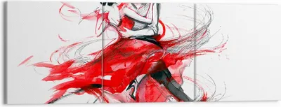 Produktbild von Bild auf Leinwand - Leinwandbild - Tanz Aktion Aktivität - 150x50cm - Wand Bild - Wanddeko - Leinwanddruck - Bilder - Kunstdruck - Wanddekoration - Leinwand bilder - Wandkunst - CA150x50-3052