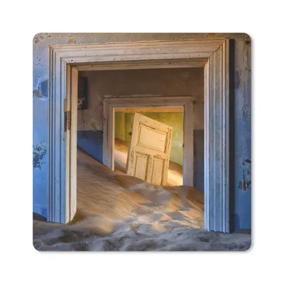 Produktbild von MuchoWow® Mauspad Mousepad Architektur - Sand - Wüste - Tür 20x20 cm - Mousepads - Maus Mat - Pad - Mausunterlage - Desk Mat - Bureauartikeln