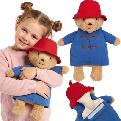 Produktbild von Paddington Gummi-Wärmflasche mit WEICHEM Bezug, 750 ml, Wärmflasche im Plüsch-Maskottchen-Design