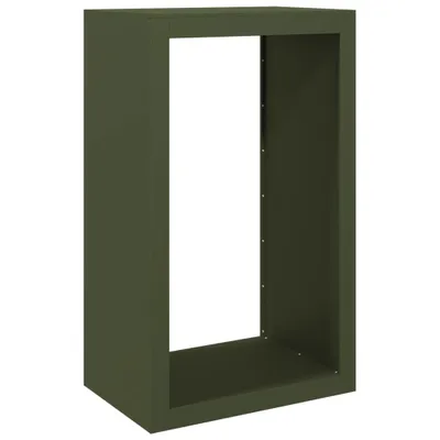 Image de vidaXL Étagère à bois de chauffage Vert 60x40x100 cm Acier