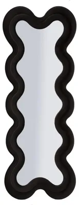 Obrázek produktu pro Nástěnné zrcadlo Monica Wavy v černém sametu, 67 × 166 cm