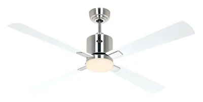 Obrázek produktu pro Stropní ventilátor ECO NEO III 132, kartáčovaný chrom – bílá/světle šedá, WiFi, se světlem