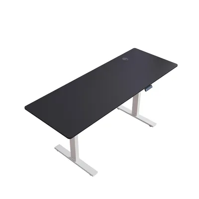 Productafbeelding van SONNI zwart, elektrisch verstelbaar bureau, 160x60 cm, draagvermogen 80 kg, met kinderbeveiliging en geheugenfunctie, 15 mm tafelblad