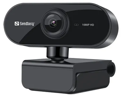 Obrázok produktu pre Sandberg USB Webcam Flex 1080P HD, 2 MP, 1920 x 1080 px, Full HD, 30 fps, USB, Čierna